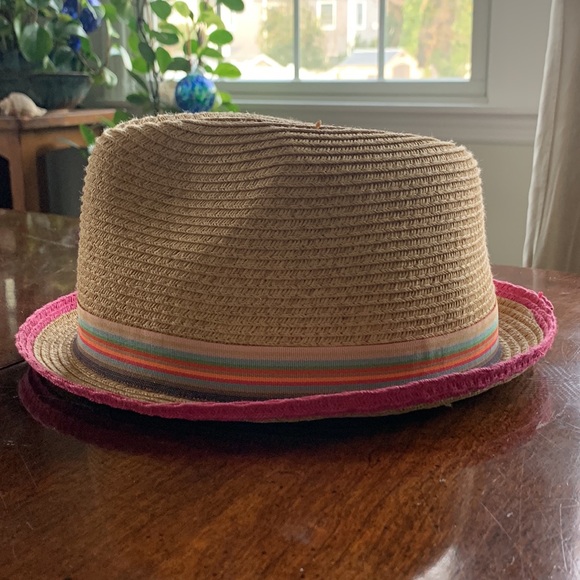 Pink Paper hat Beach Pool Vacation hat w vintage The Palms matchbook - Picture 4 of 8